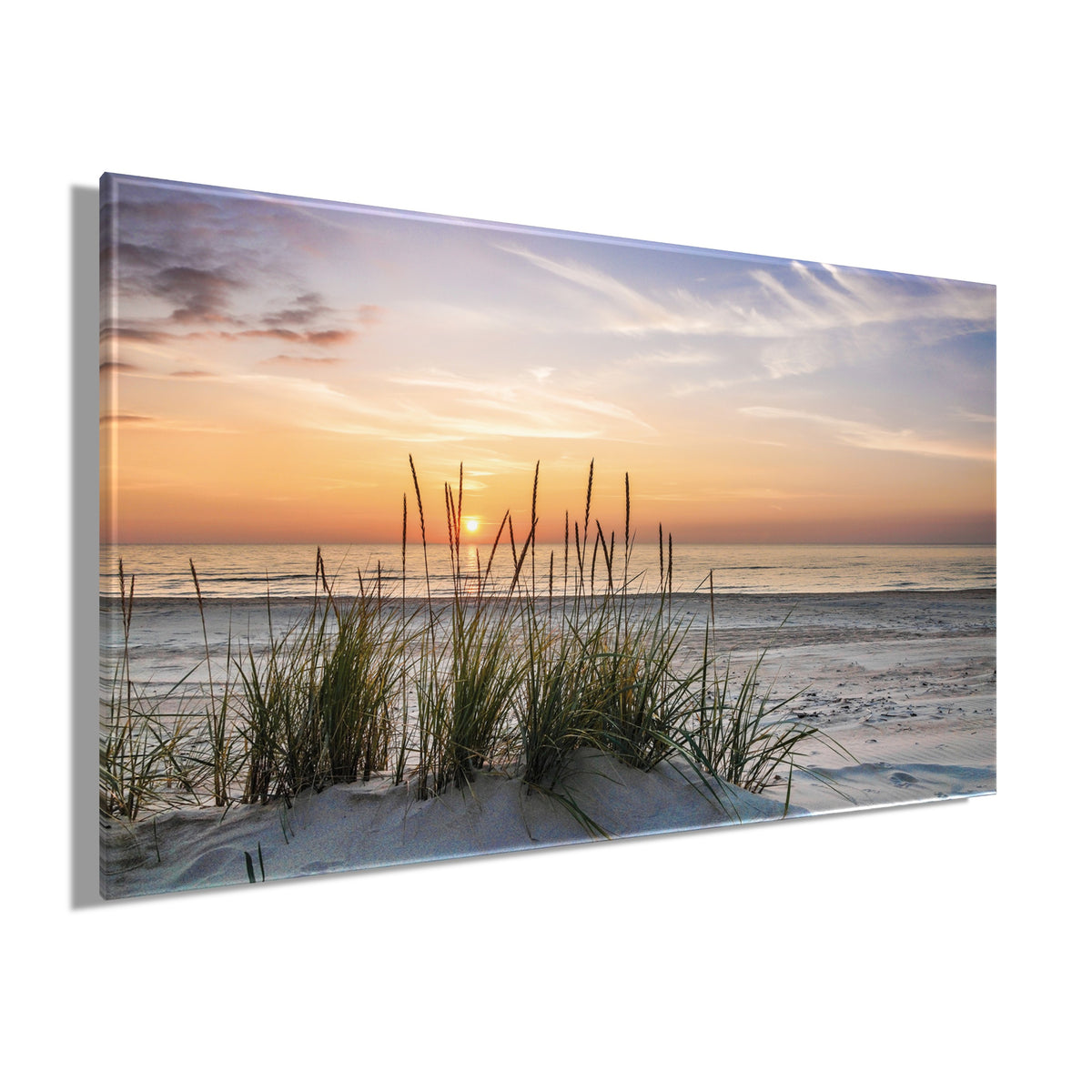 Wandbild SONNENUNTERGANG XXL 90x150 cm – Leinwandbild Keilrahmen Deko modern - Seitenansicht