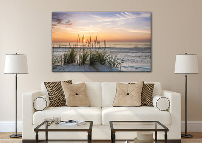 Wandbild SONNENUNTERGANG XXL 90x150 cm – Leinwandbild Keilrahmen Deko modern - Ambiente 1