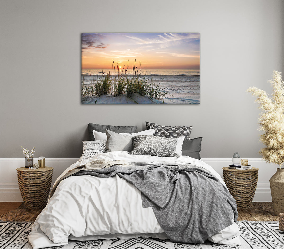 Wandbild SONNENUNTERGANG XXL 90x150 cm – Leinwandbild Keilrahmen Deko modern - Ambiente 3