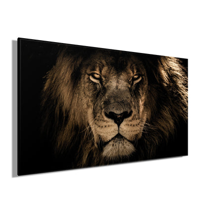 Wandbild LÖWENKOPF XXL 90x150 cm – Leinwandbild Keilrahmen Deko modern - Seitenansicht