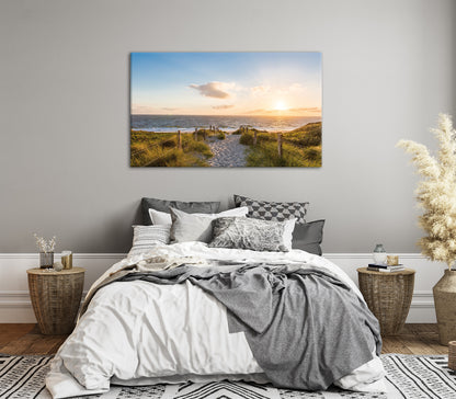 Wandbild STRAND XXL 90x150 cm – Leinwandbild Keilrahmen Deko modern - Ambiente 3