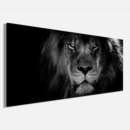 Wandbild LÖWENKOPF XXL 90x200 cm – Leinwandbild Keilrahmen Deko modern - Seitenansicht