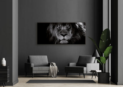 Wandbild LÖWENKOPF XXL 90x200 cm – Leinwandbild Keilrahmen Deko modern - Ambiente 1