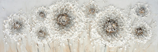Ölgemälde handarbeit BLUMEN 40x120 cm – Wandbild Kunst Deko modern