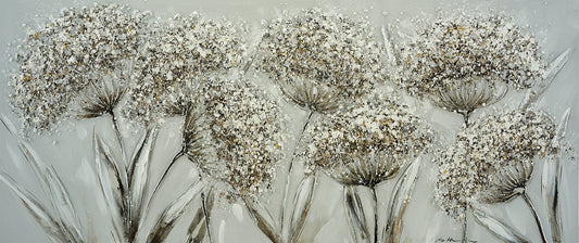 Ölgemälde handarbeit PUSTEBLUMEN XXL 60x140 cm – Wandbild Kunst Deko modern