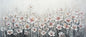 Ölgemälde handarbeit WEISSE BLUMEN XXL 60x140 cm – Wandbild Kunst Deko modern