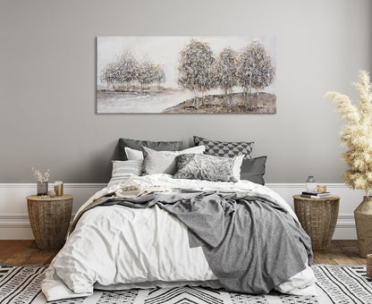 Ölgemälde handarbeit BÄUME XXL 60x140 cm – Wandbild Kunst Deko modern - Ambiente 3