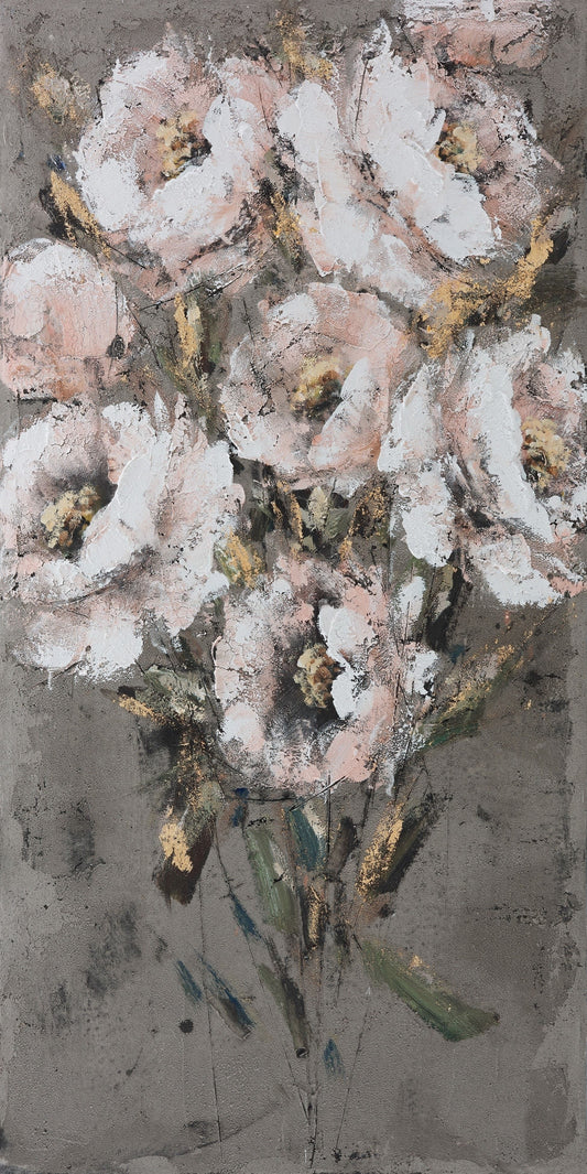 Ölgemälde handarbeit BLUMEN 70x100 cm – Wandbild Kunst Deko modern