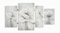 Ölgemälde handarbeit 4-teilig BLUMEN 70x124 cm – Wandbild Deko modern