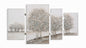 Ölgemälde handarbeit 4-teilig BÄUME 70x124 cm – Wandbild Landschaft Deko modern