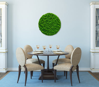 Moosbild "Rentiermoos" Rund 80x80 cm - Ambiente 3