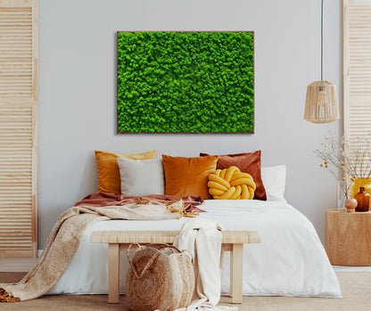 Moosbild "Rentiermoos" 70x110 cm, schwarzer Rahmen (lieferbar ab November)