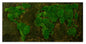 Moosbild "Weltkarte" 60x120 cm, weißer Rahmen