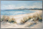 Ölgemälde handarbeit gerahmt STRAND 60x90 cm – Wandbild modern
