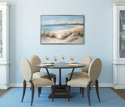 Ölgemälde handarbeit gerahmt STRAND 60x90 cm – Wandbild modern - Ambiente 3