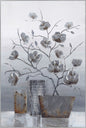 Ölgemälde handarbeit gerahmt BLUMENVASE 60x90 cm – Wandbild elegant modern
