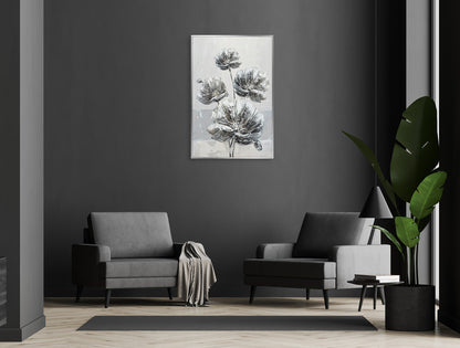 Ölgemälde handarbeit gerahmt BLUMEN 78x118 cm – Wandbild Deko modern - Ambiente 2