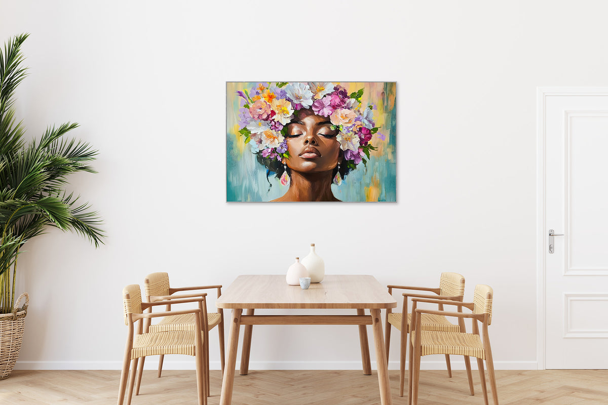Ölgemälde handarbeit gerahmt FRAU 78x118 cm – Wandbild Deko elegant - Ambiente 2