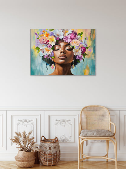 Ölgemälde handarbeit gerahmt FRAU 78x118 cm – Wandbild Deko elegant - Ambiente 3