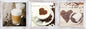 3er-Set gerahmte Bilder KAFFEE 3x23x23 cm – Deko für Küche & Bar