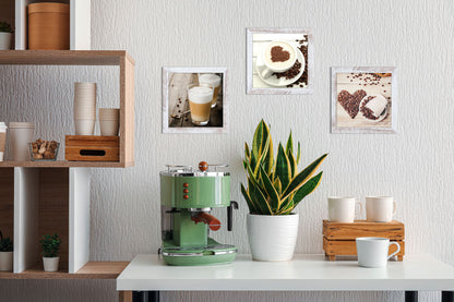 3er-Set gerahmte Bilder KAFFEE 3x23x23 cm – Deko für Küche & Bar - Ambiente 1