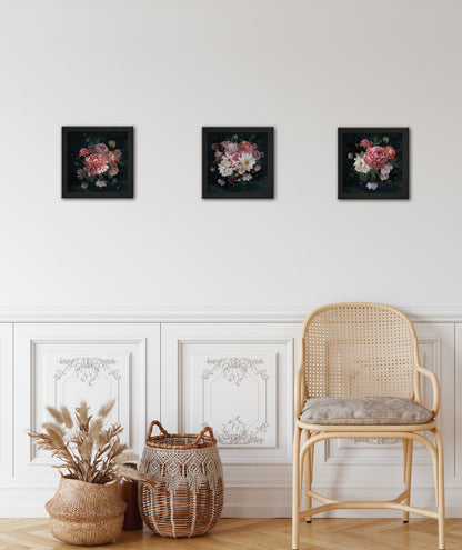 3er-Set gerahmte Bilder BLUMEN 3x23x23 cm – Deko modern - Ambiente 3