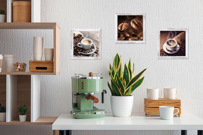 3er-Set gerahmte Bilder KAFFEE BOHNEN 3x23x23 cm – Deko modern - Ambiente 1