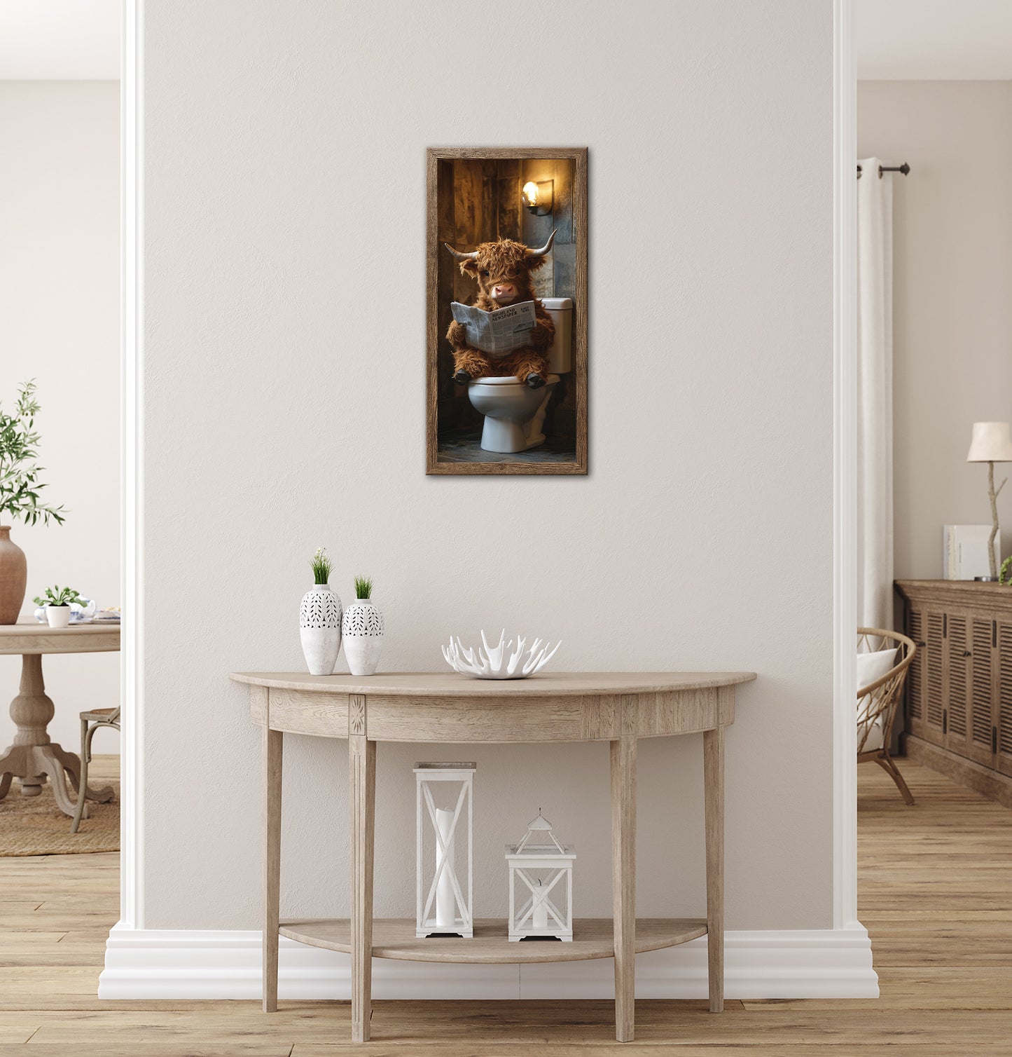 Wandbild gerahmt HIGHLAND NEWS 23x49 cm – Wanddeko - Ambiente 1