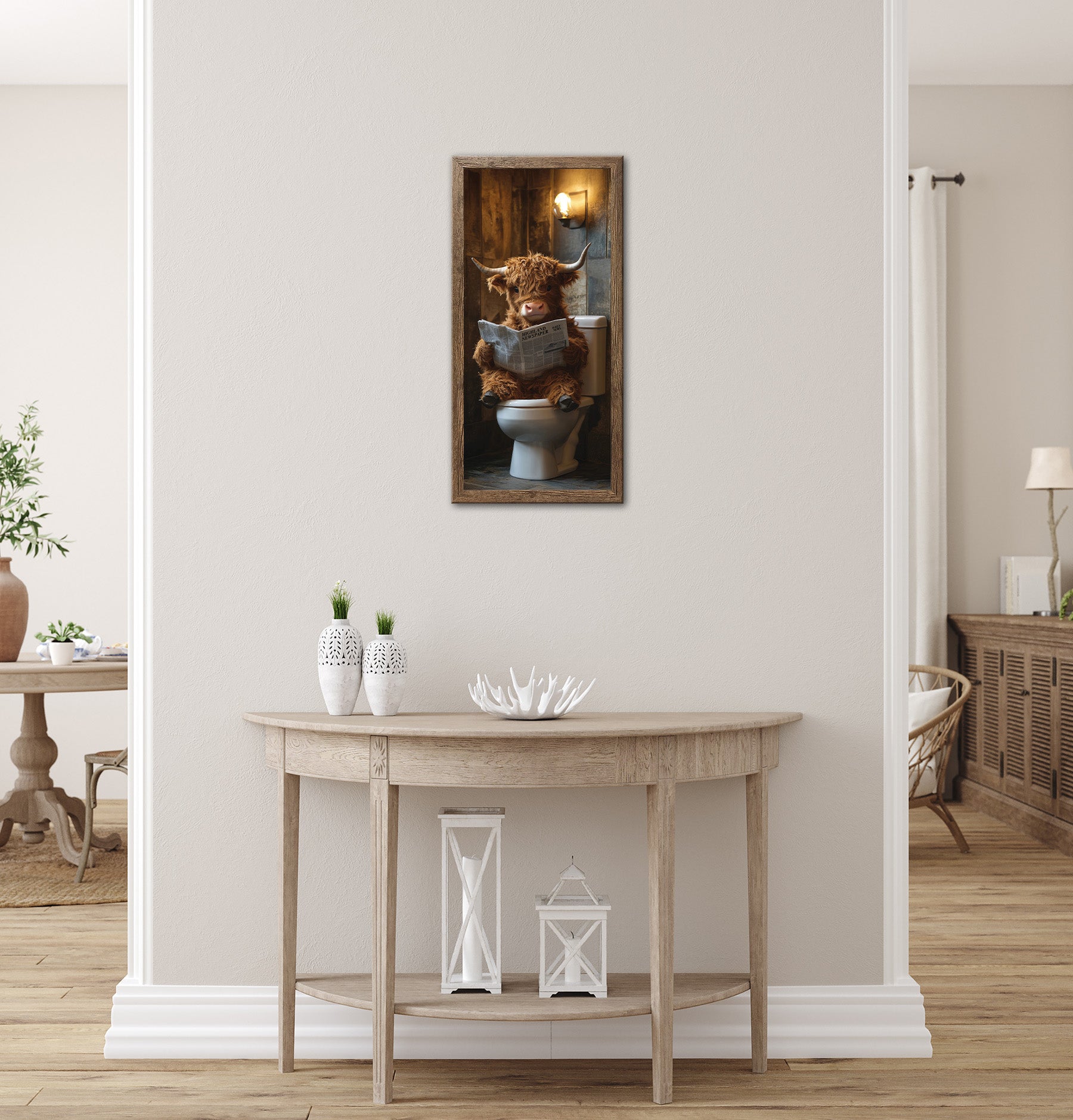 Wandbild gerahmt HIGHLAND NEWS 23x49 cm – Wanddeko - Ambiente 1