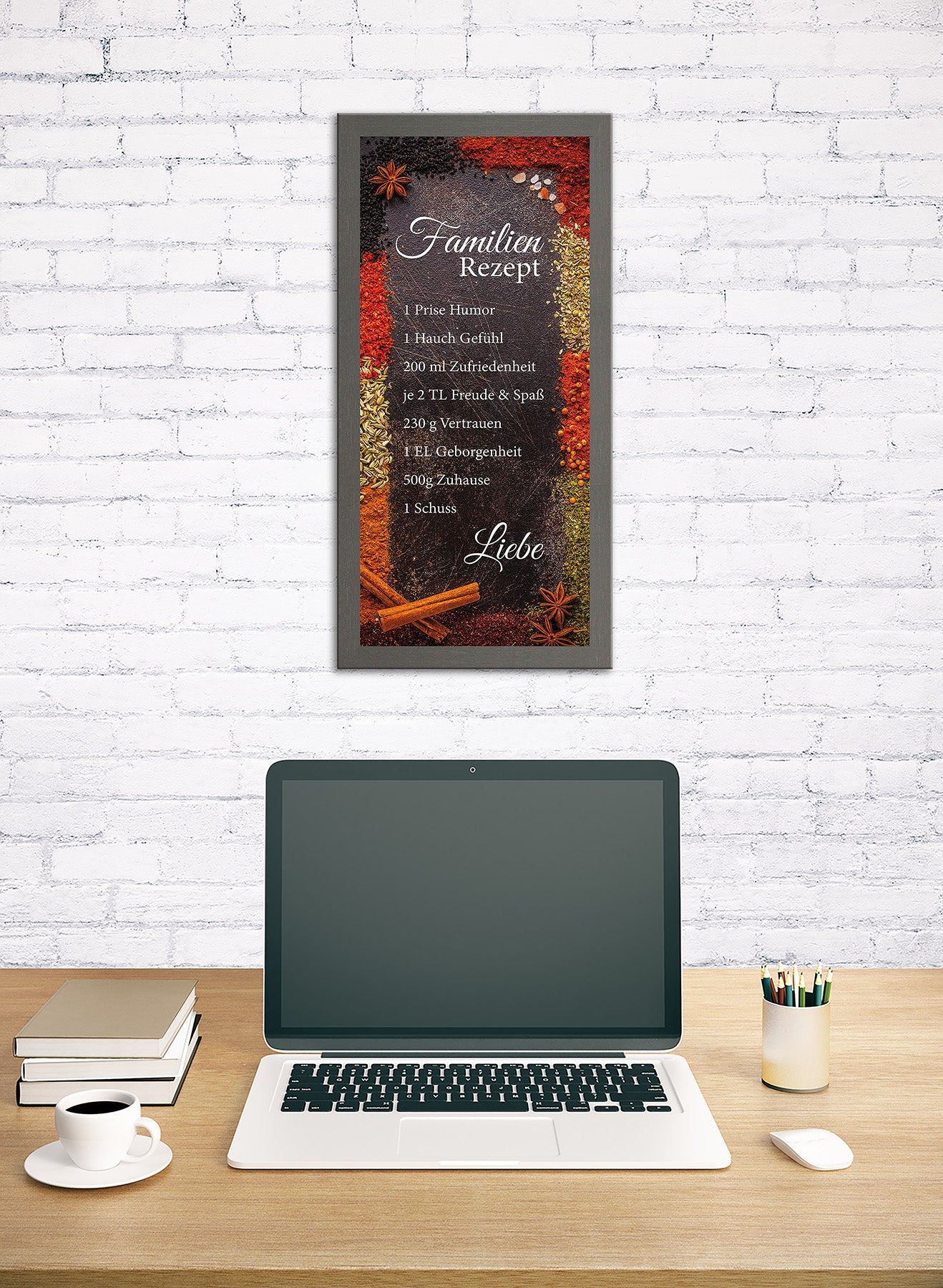 Wandbild gerahmt GEWÜRZE MIT FAMILIENREZEPT 23x49 cm – Wanddeko - Ambiente 3