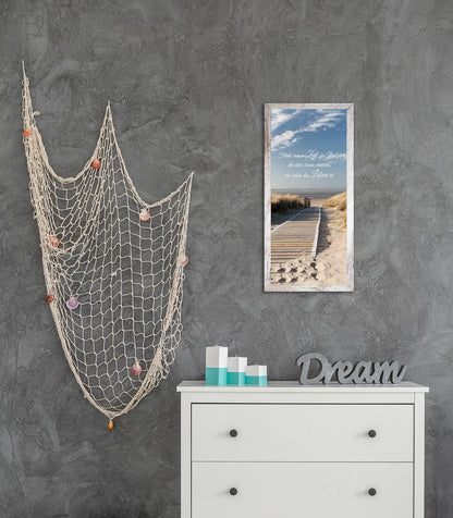 Wandbild gerahmt STRAND 23x49 cm – Natur Wanddeko modern - Ambiente 2