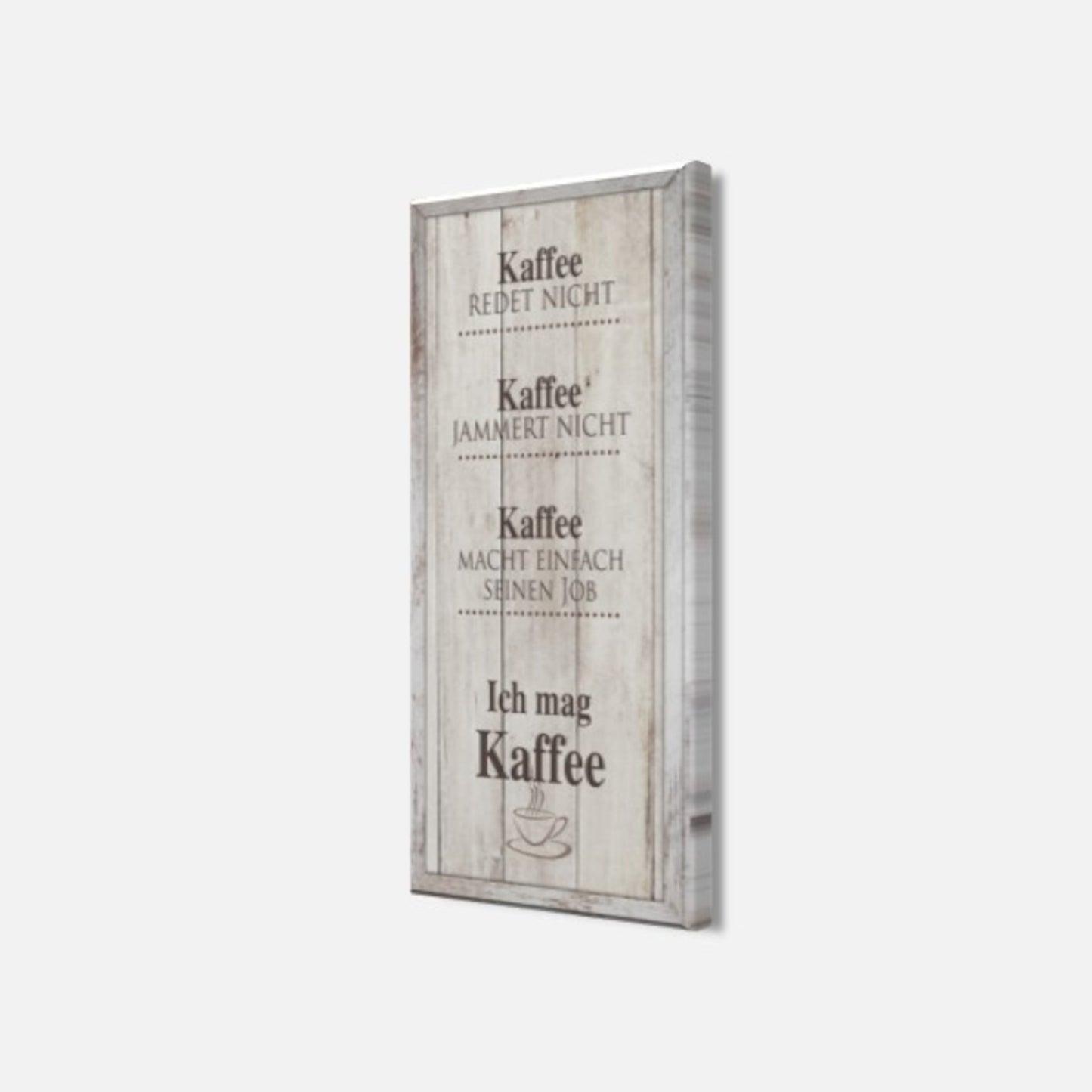 Wandbild gerahmt KAFFEE 23x49 cm – Wanddeko modern - Seitenansicht