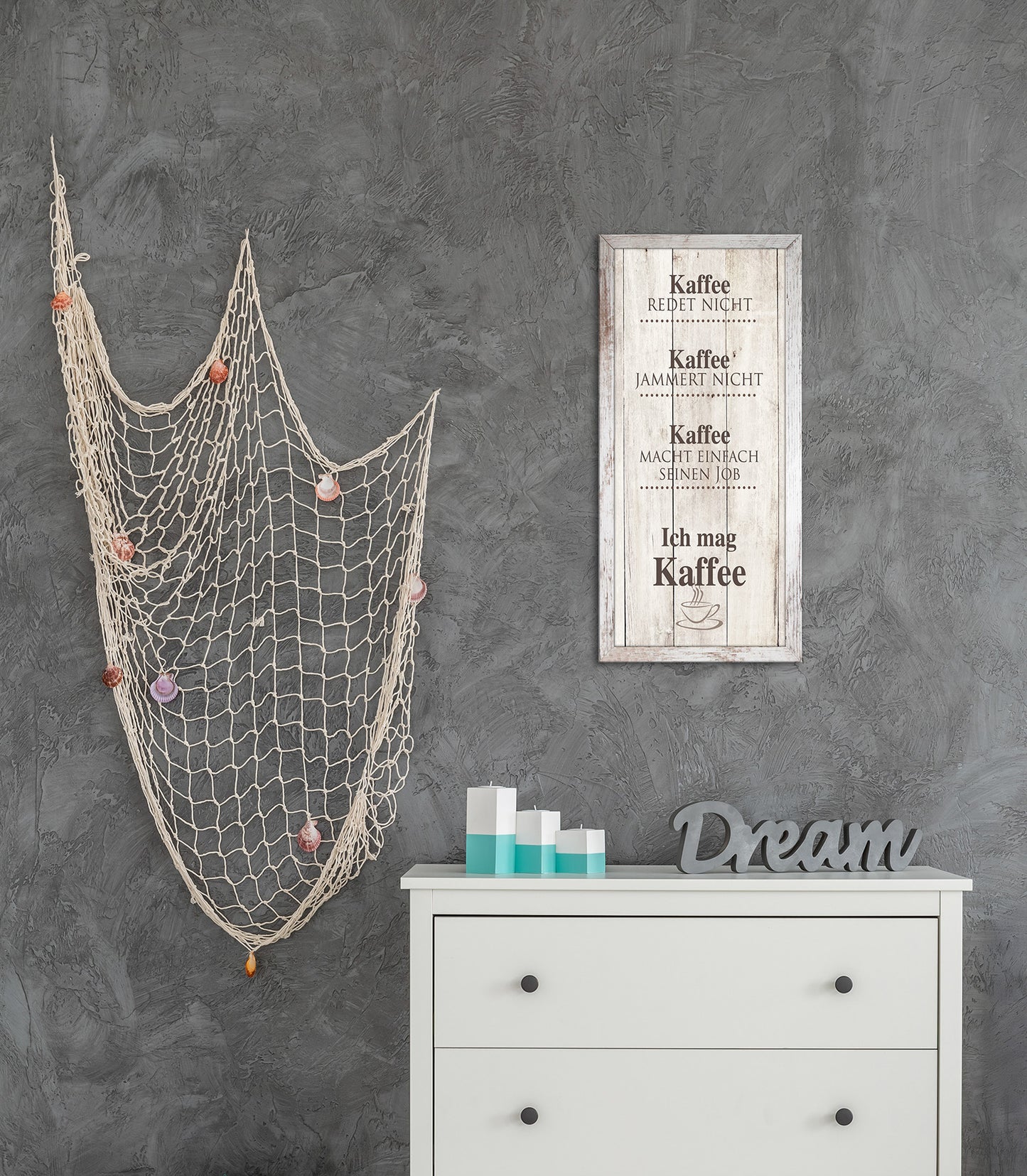 Wandbild gerahmt KAFFEE 23x49 cm – Wanddeko modern - Ambiente 2