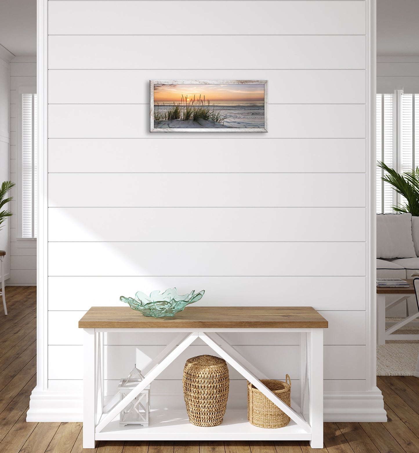 Wandbild gerahmt STRAND 23x49 cm – Natur Wanddeko modern - Ambiente 3