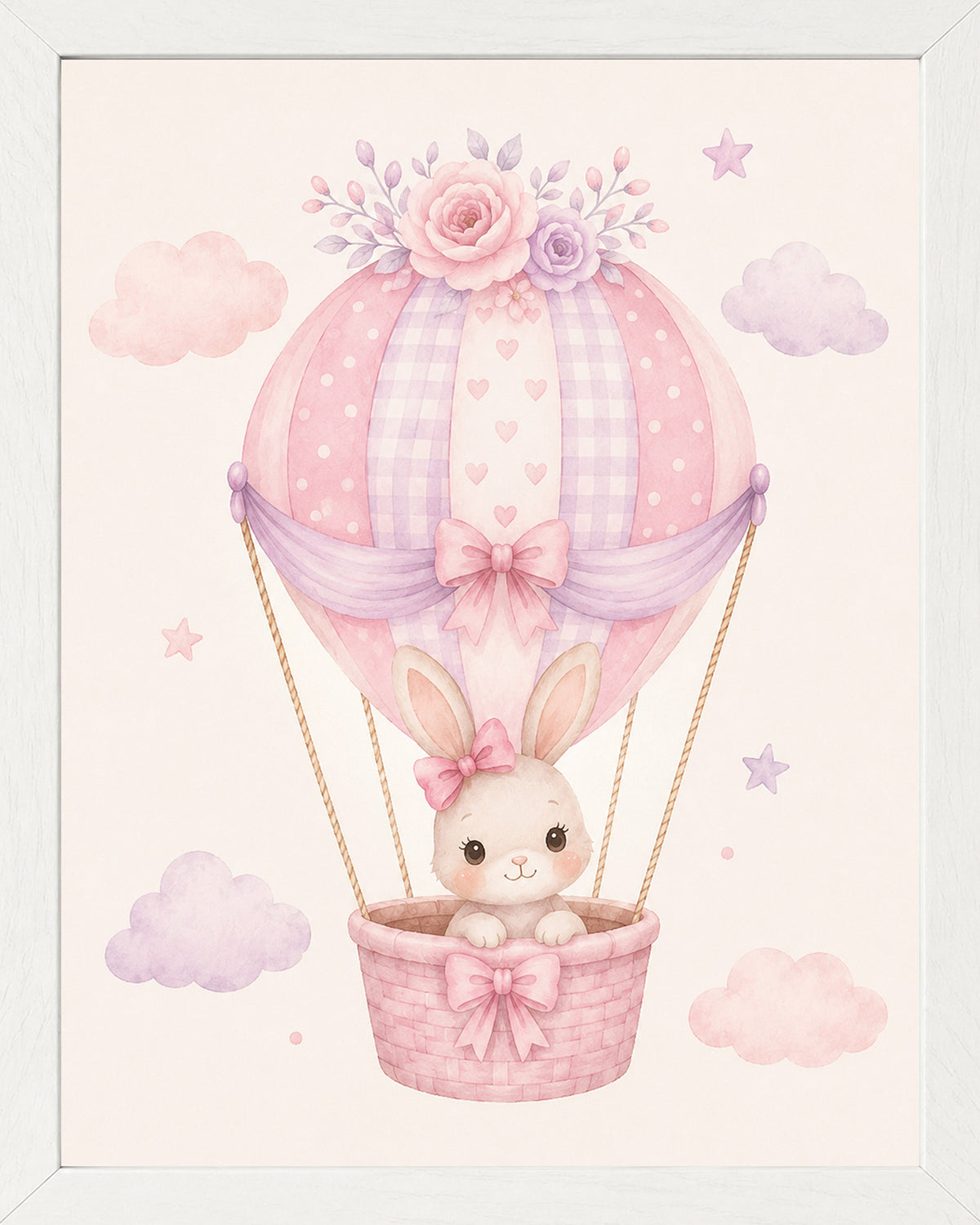 Wandbild gerahmt HÄSCHEN 30x40 cm - Kindermotiv