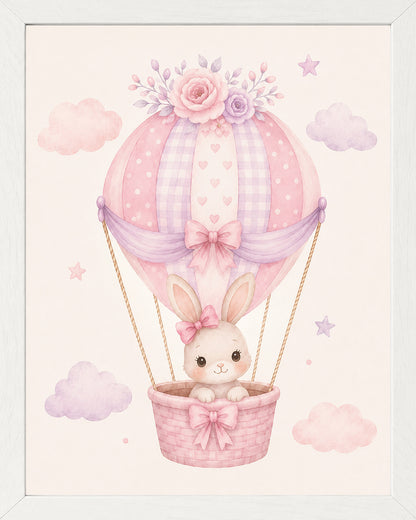 Wandbild gerahmt HÄSCHEN 30x40 cm - Kindermotiv