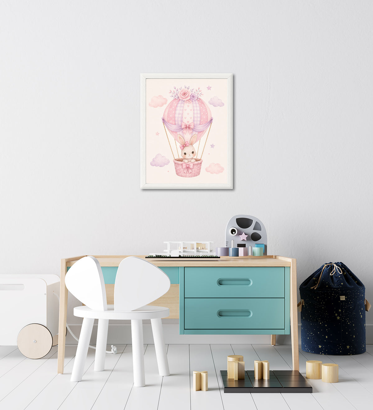 Wandbild gerahmt HÄSCHEN 30x40 cm - Kindermotiv - Ambiente 3
