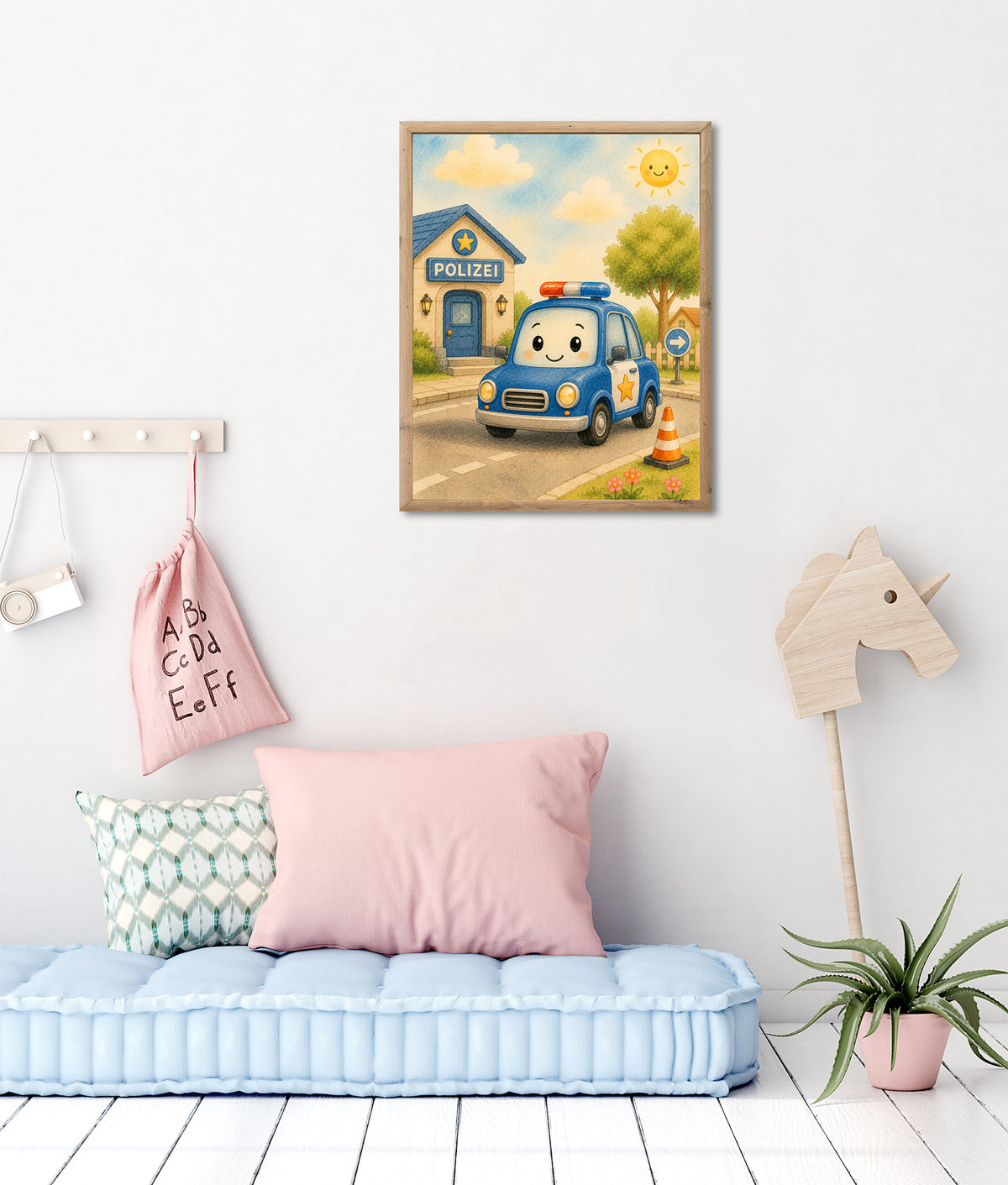 Wandbild gerahmt POLIZEI 30x40 cm - Kindermotiv - Ambiente 1