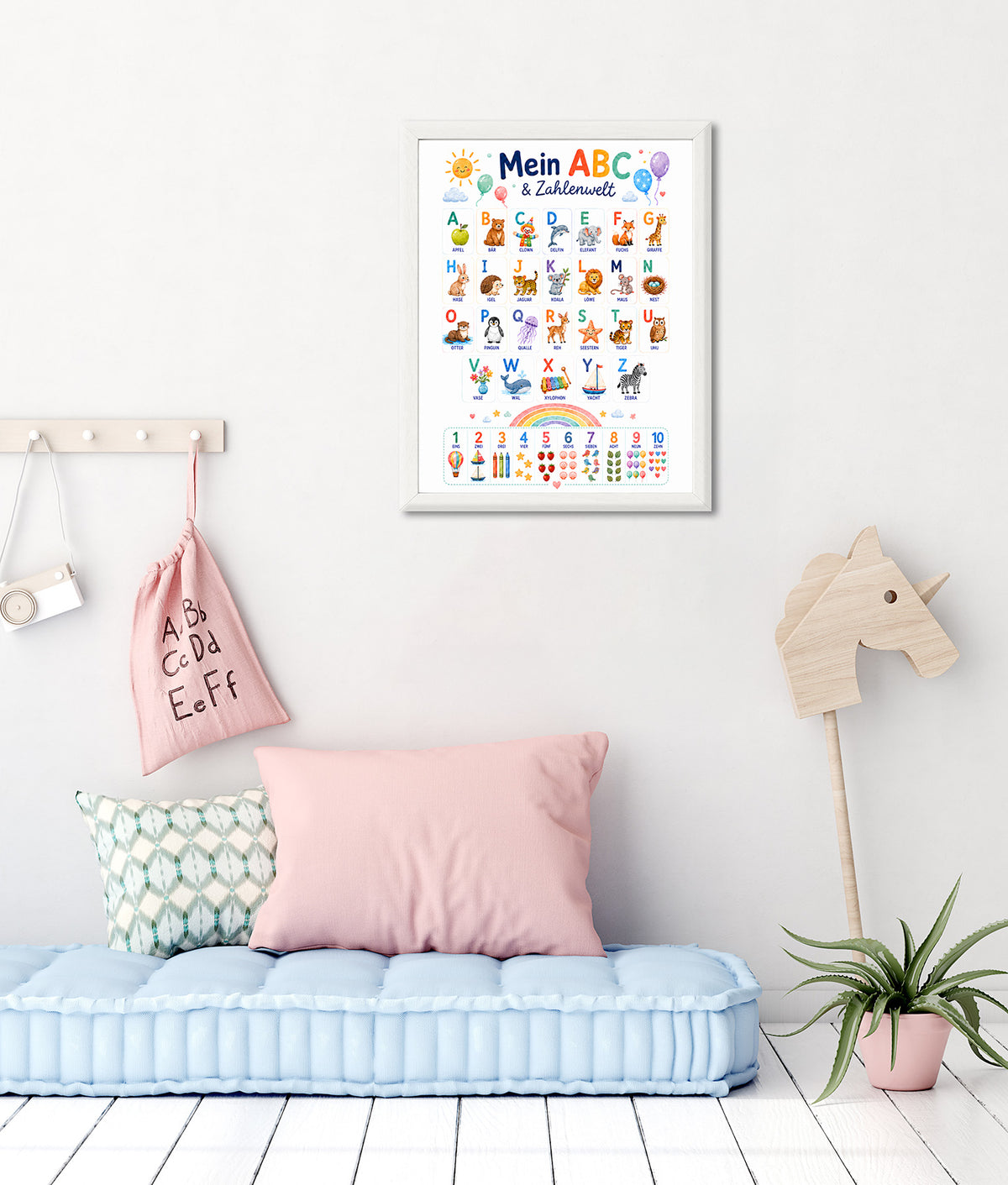 Wandbild gerahmt MEIN ABC 30x40 cm - Kindermotiv - Ambiente 1