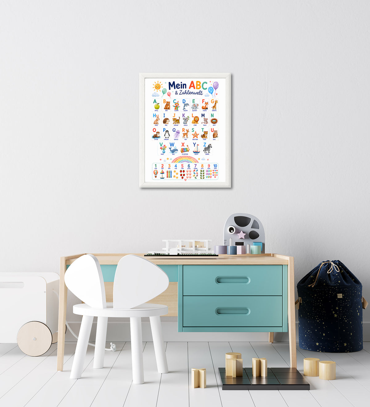 Wandbild gerahmt MEIN ABC 30x40 cm - Kindermotiv - Ambiente 3
