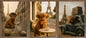 3er-Set gerahmte Bilder HOCHLANDRIND PARIS 3x30x40 cm – Lustige Wanddeko