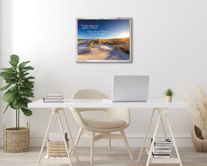 Wandbild gerahmt STRAND MIT SPRUCH 40x50 cm – Wandbild Deko - Ambiente 2