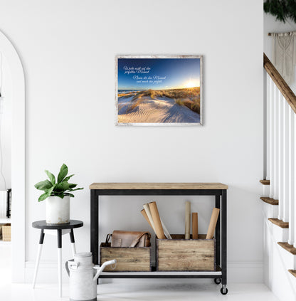 Wandbild gerahmt STRAND MIT SPRUCH 40x50 cm – Wandbild Deko - Ambiente 3