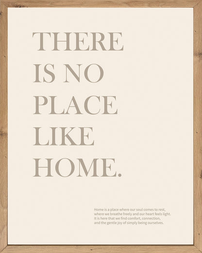 Wandbild gerahmt THERE IS NO PLACE LIKE HOME - SPRUCH 40x50 cm – Wandbild Deko