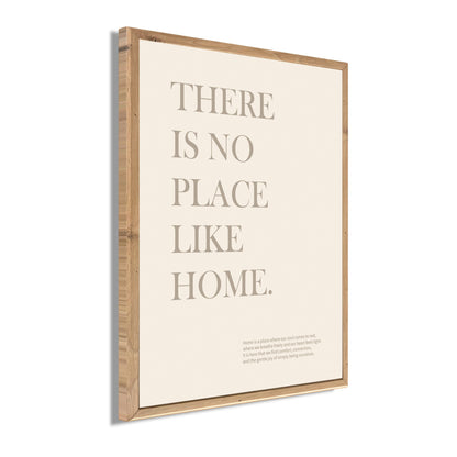 Wandbild gerahmt THERE IS NO PLACE LIKE HOME - SPRUCH 40x50 cm – Wandbild Deko - Seitenansicht