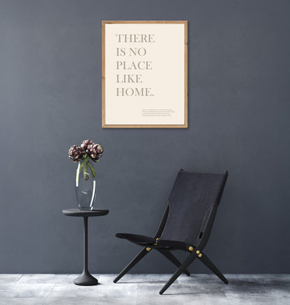 Wandbild gerahmt THERE IS NO PLACE LIKE HOME - SPRUCH 40x50 cm – Wandbild Deko - Ambiente 1