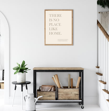 Wandbild gerahmt THERE IS NO PLACE LIKE HOME - SPRUCH 40x50 cm – Wandbild Deko - Ambiente 2