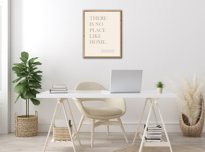 Wandbild gerahmt THERE IS NO PLACE LIKE HOME - SPRUCH 40x50 cm – Wandbild Deko - Ambiente 3