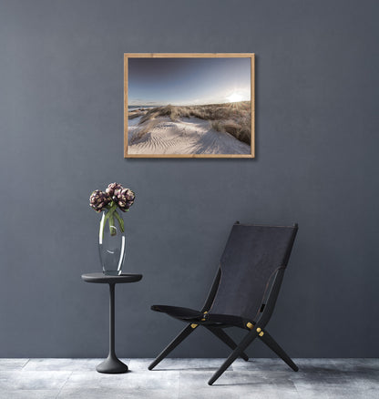 Wandbild gerahmt STRAND, DÜNE 40x50 cm – Natur Wandbild beruhigend - Ambiente 1