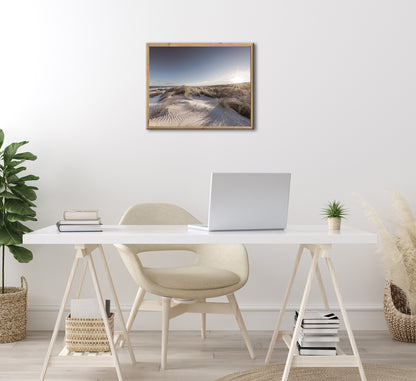 Wandbild gerahmt STRAND, DÜNE 40x50 cm – Natur Wandbild beruhigend - Ambiente 3